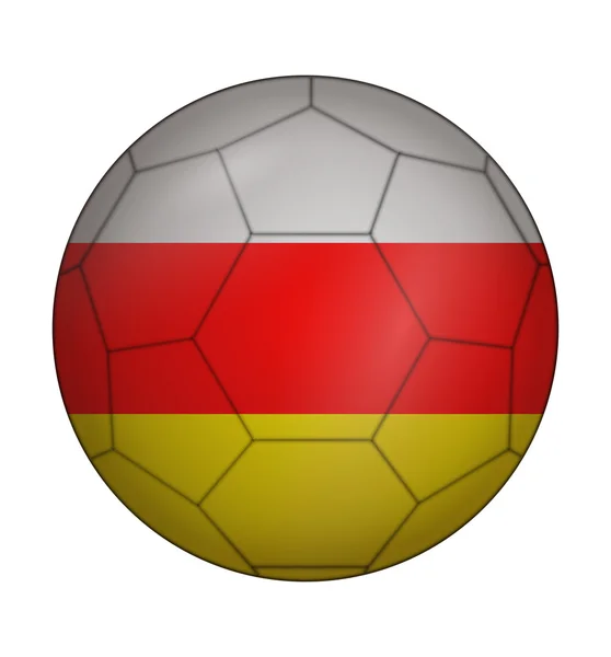 Palla da calcio bandiera dell'Ossezia del Sud — Vettoriale Stock