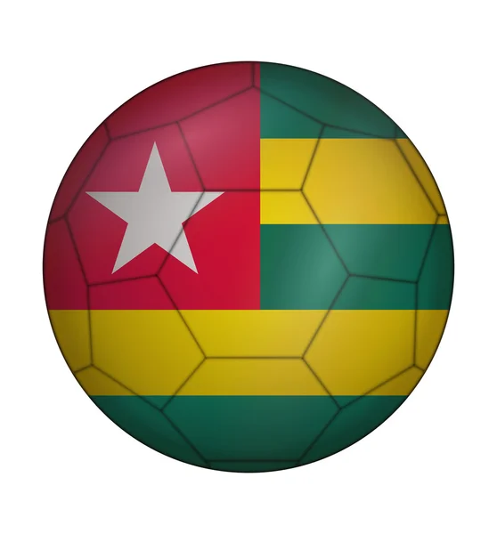 トーゴのサッカー ボールの旗 — ストックベクタ