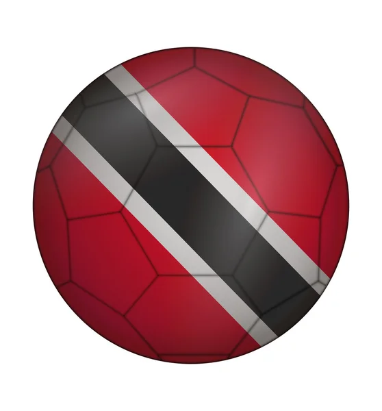 Soccer ball flagga Trinidad och Tobago — Stock vektor