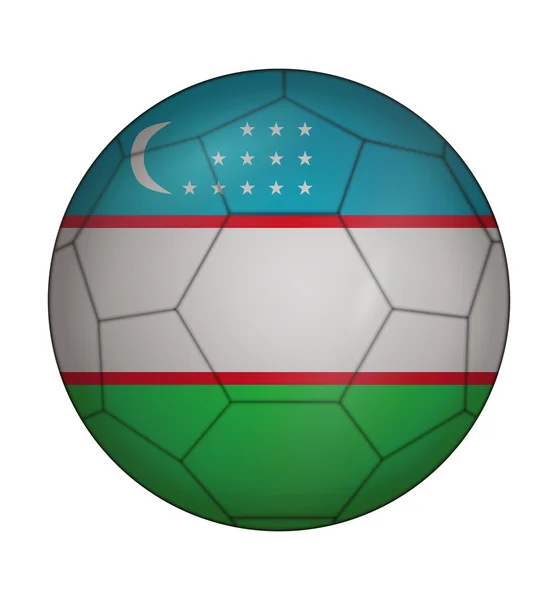 Fußball-Flagge Usbekistans — Stockvektor