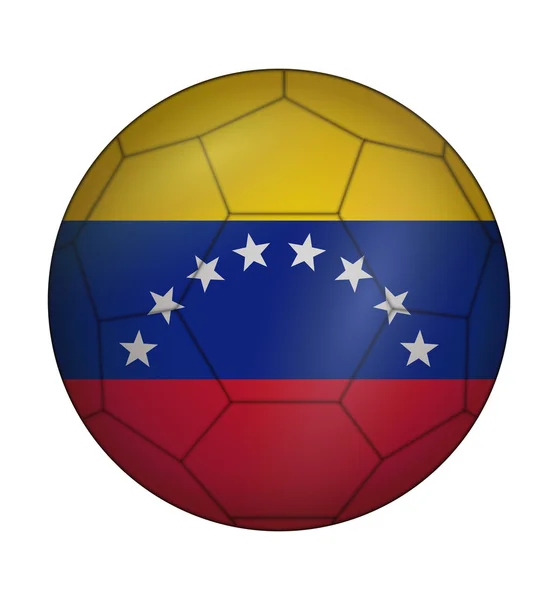 Soccer ball flag of Venezuela — Stock Vector