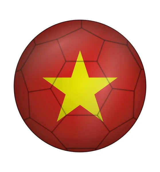 Pelota de fútbol bandera de Vietnam — Vector de stock