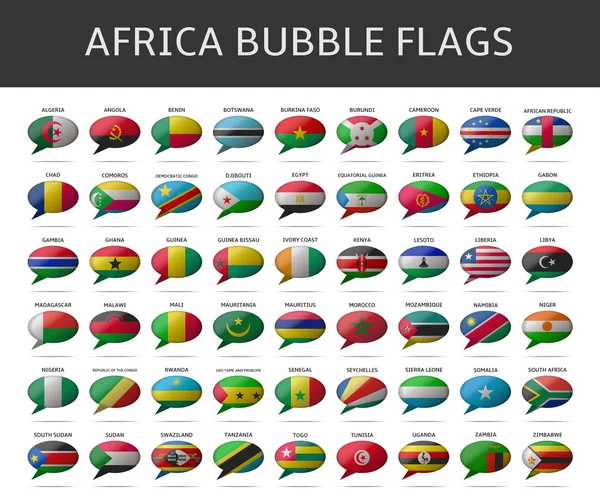 Afryka bąbelek flagi wektor — Wektor stockowy