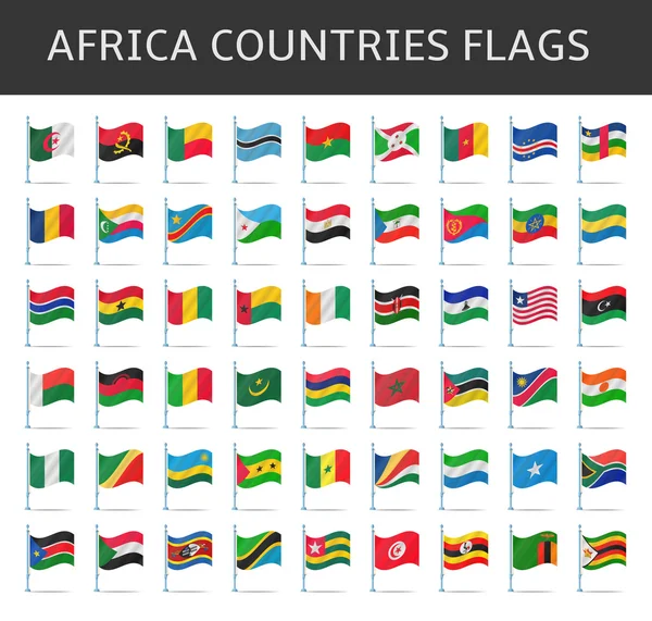 Vektor vlajky Afrika — Stockový vektor