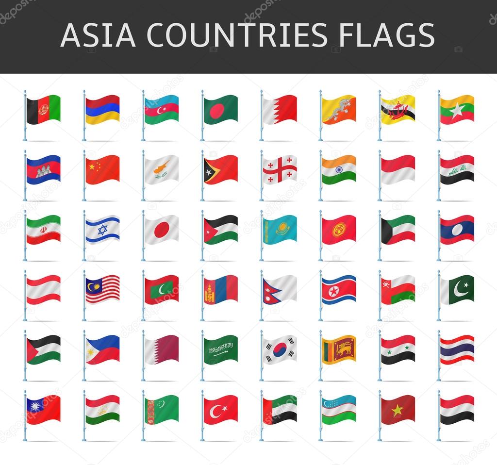 asia flag vector