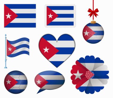 8 öğeler vektörünü Küba bayrağı ayarla