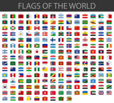 Dünya bayrakları vektör