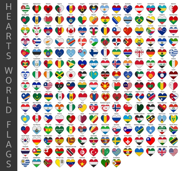Kalpler dünya bayrakları — Stok Vektör