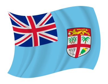 Fiji bayrak sallayarak vektör