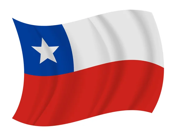 Chile bandera ondeando vector — Archivo Imágenes Vectoriales