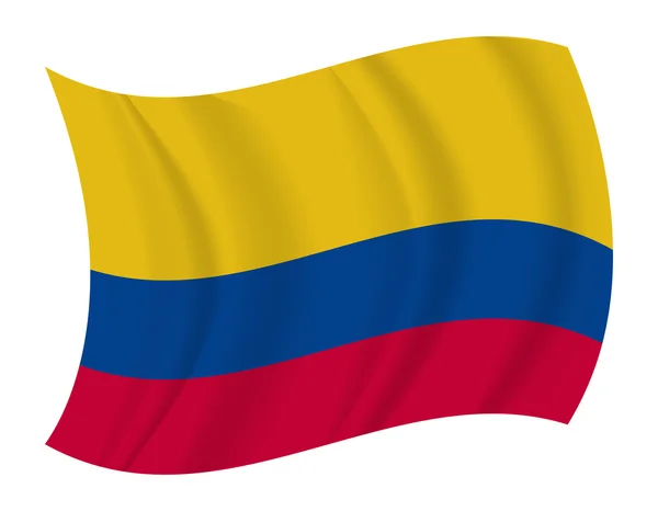 Colombia flag waving vector — Stock Vector