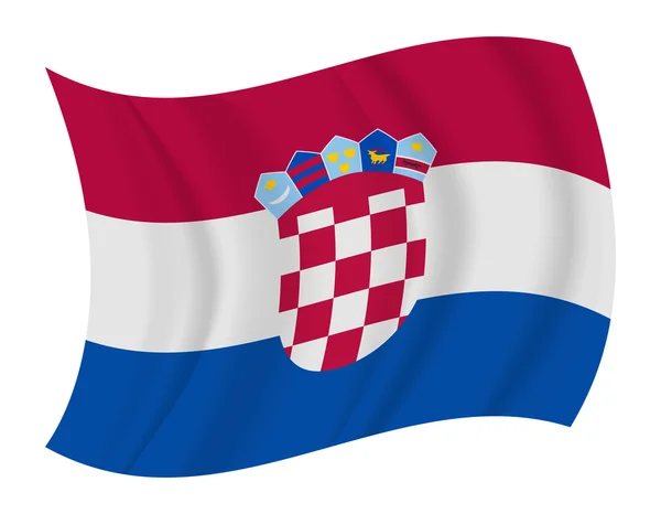 Bandeira croatia acenando vetor — Vetor de Stock