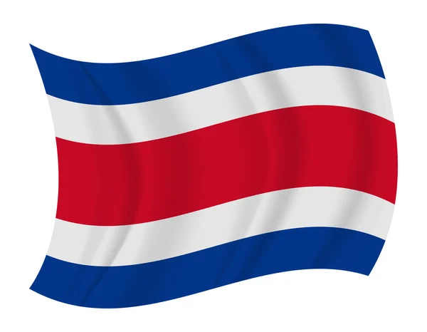 Costa Rica vlag zwaaien vector — Stockvector