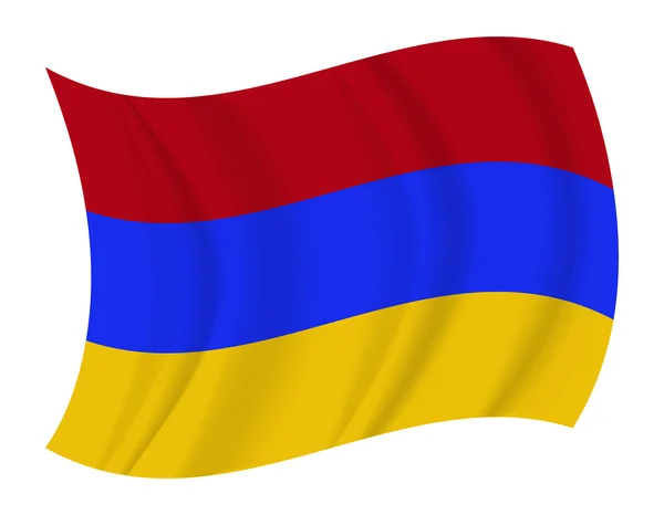 Armeniens flag vinker vektor – Stock-vektor