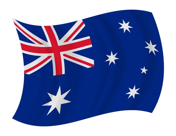 Australia flag waving vector — Stock Vector