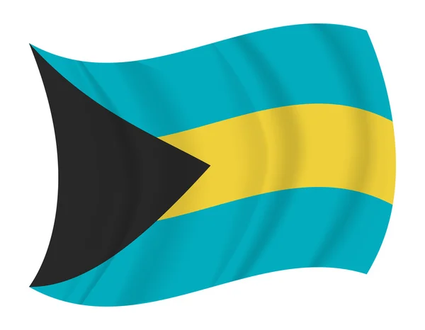 Bahamalar bayrağı sallayarak vektör — Stok Vektör