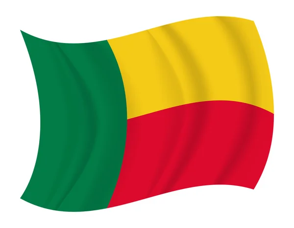 Bandeira benin acenando vetor — Vetor de Stock