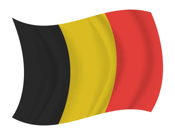 Vektor melambai bendera Belgia - Stok Vektor