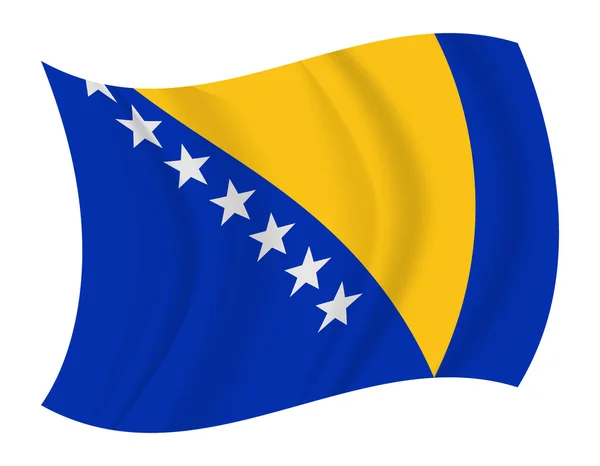 Bandera de Bosnia y Herzegovina ondeando vector — Archivo Imágenes Vectoriales