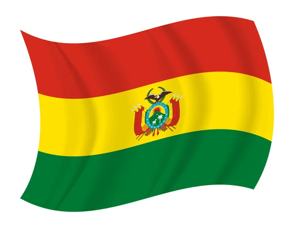 Bolivia flagga vajande vektor — Stock vektor