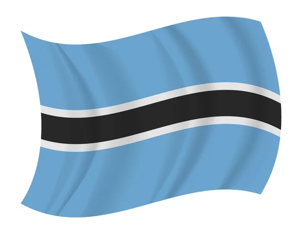 Botswana vlag zwaaien vector — Stockvector