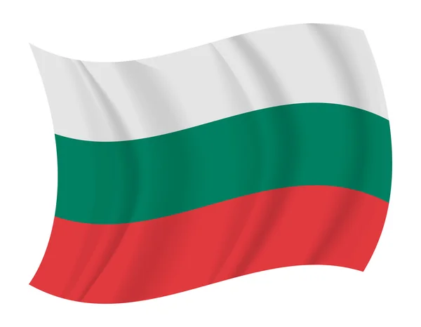 Bulgaria bandera ondeando vector — Archivo Imágenes Vectoriales