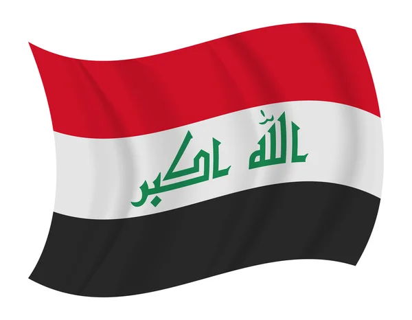 Bandera de Iraq ondeando vector — Vector de stock