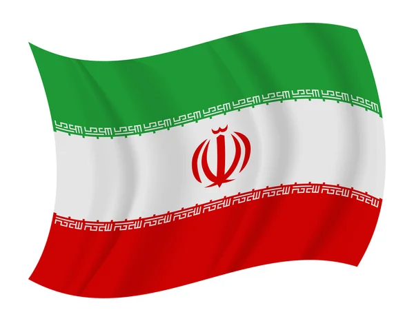 Iran bandeira acenando vetor —  Vetores de Stock