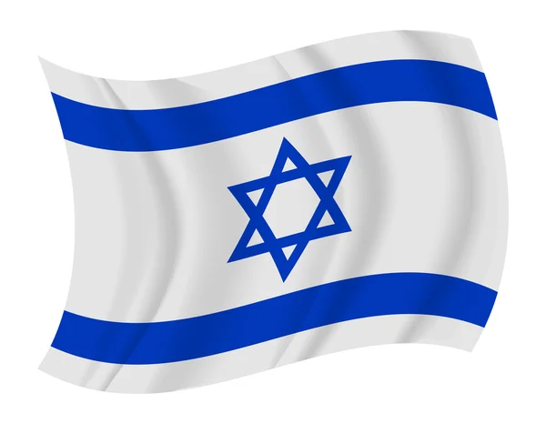 Bandeira israel acenando vetor — Vetor de Stock
