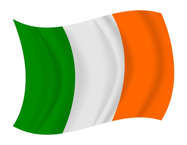 Ireland flag waving vector — Stock Vector