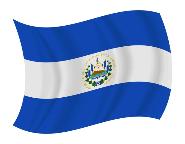 Bandeira de El Salvador acenando vetor —  Vetores de Stock