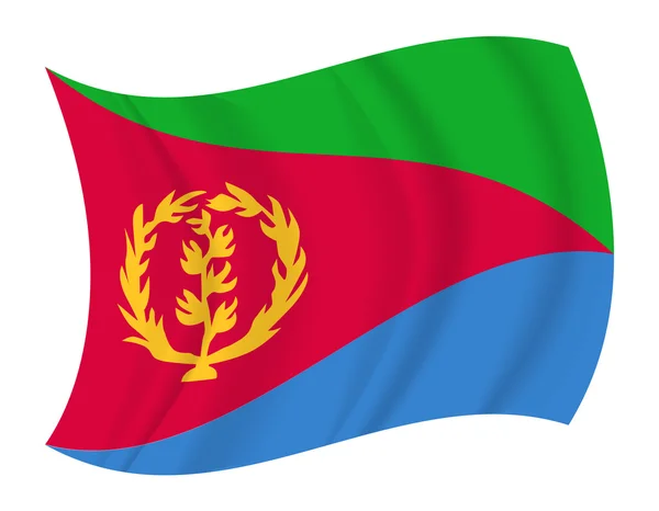 Ερυθραία σημαία κυματίζει διάνυσμα — Διανυσματικό Αρχείο