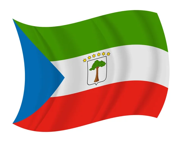 Equatorial Guinea flag waving vector — Stock Vector