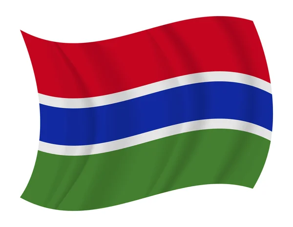 Gambia vlag zwaaien vector — Stockvector