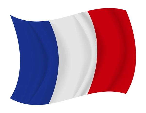 Fransa bayrağı sallayarak vektör — Stok Vektör