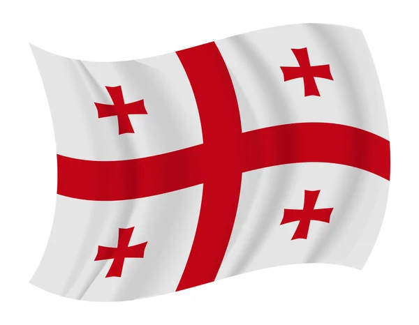 ジョージア州旗を振ってベクトル — ストックベクタ