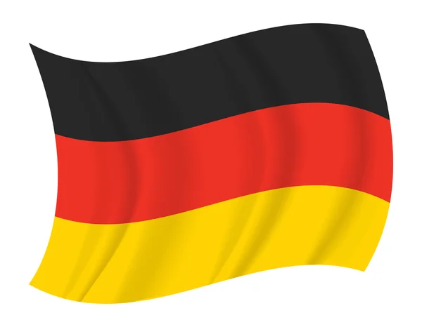 Alemania bandera ondeando vector — Vector de stock