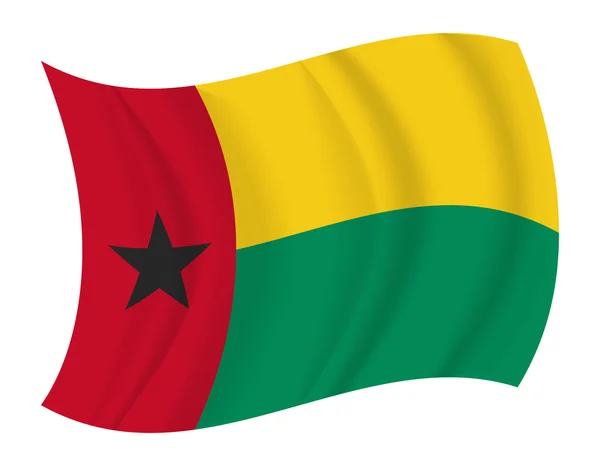 Guinea Bissau vlajky vlající vektor — Stockový vektor