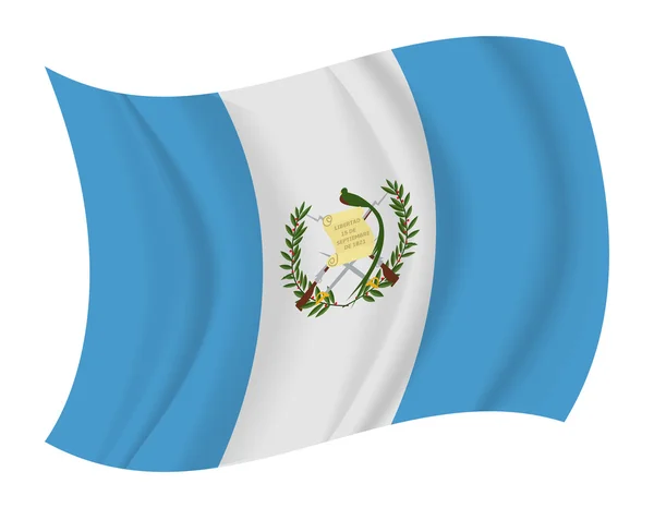 Guatemala bayrağı sallayarak vektör — Stok Vektör