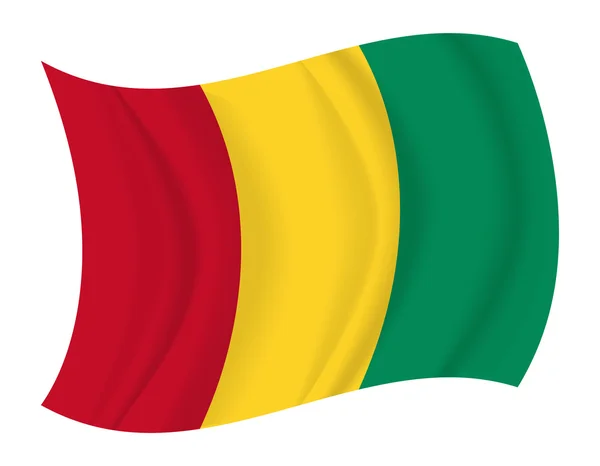 Guineas flagga vajande vektor — Stock vektor