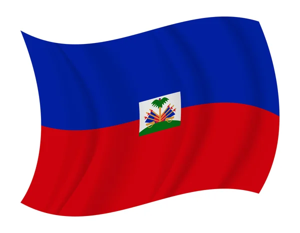 Haiti flag waving vector — Stock Vector
