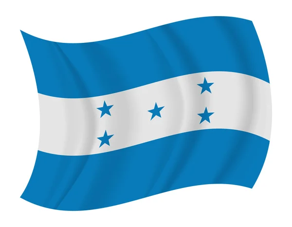 Bandera de Honduras ondeando vector — Vector de stock