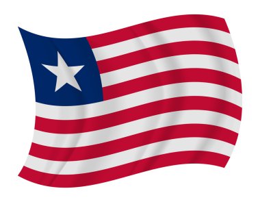 Liberya bayrağı sallayarak vektör