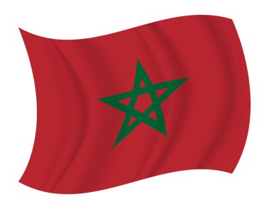 Fas bayrak sallayarak vektör