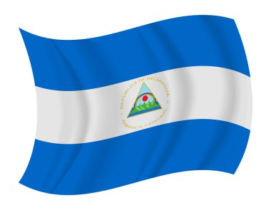 Nikaragua bayrağı sallayarak vektör