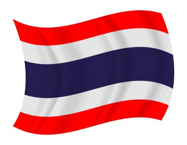 Tayland bayrağı sallayarak vektör