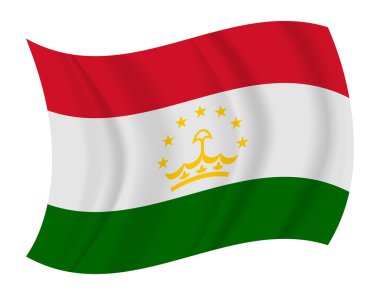 Tacikistan bayrağı sallayarak vektör