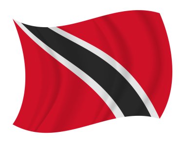 Trinidad ve Tobago bayrak sallayarak vektör