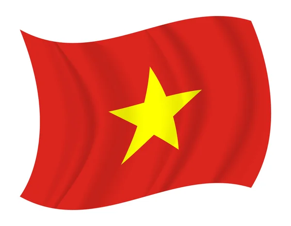 Vietnam flagga vajande vektor — Stock vektor