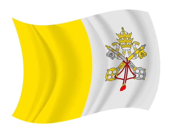 Vatican City flag waving vector — Stock Vector